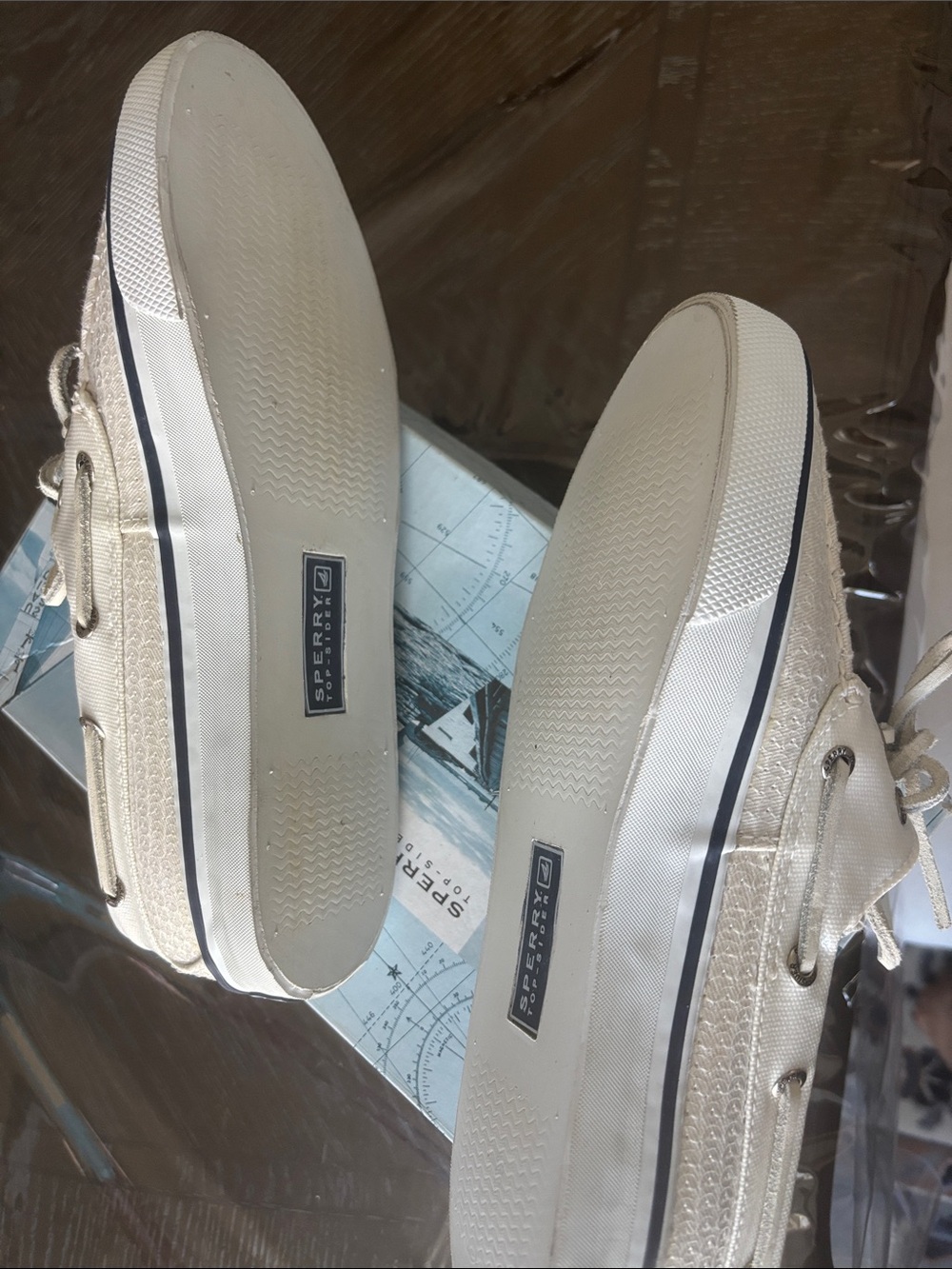 Sperry White Sequin Women’s Boat Shoes - Picture 3 of 3